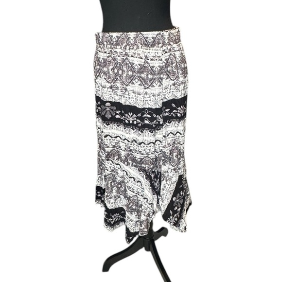 Knox Rose Dresses & Skirts - Knox Rose Skirt Women's Size Medium Black White A-Line Handkerchief Hem F176